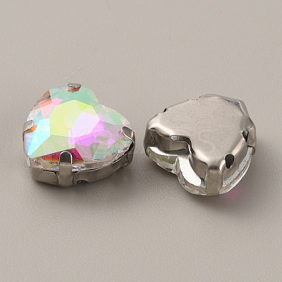 Heart Shape Sew on Rhinestone FIND-WH0128-92A-1