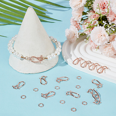 100Pcs Tibetan Style Hook and Eye Clasps FIND-GO0003-01RG-1