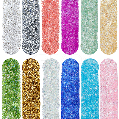 180G 12 Colors Bubble Beads GLAA-HY0001-21-1