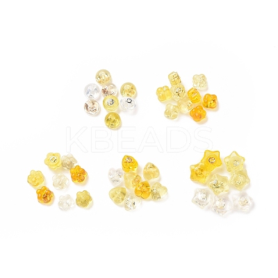20 Pair 5 Style Heart & Half Round & Plum Blossom & Clover & Star Silicone Cover Ear Nuts SIL-XCP0001-08-1