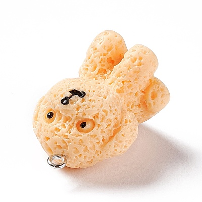 Opaque Resin Pendants RESI-E032-01P-06-1