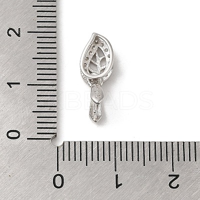 Rhodium Plated 925 Sterling Silver Ice Pick Pinch Bails STER-NH0001-24P-1