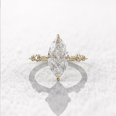 Brass Pave Cubic Zirconia Finger Rings FS-WG1A7FF-10-1