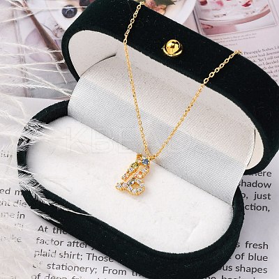 925 Sterling Silver Colorful Cubic Zirconia Constellation Pendant Cable Chain Necklaces for Women STER-R009-01G-08-1