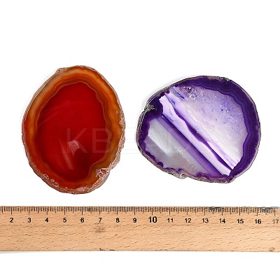 Dyed & Heated Natural Agate Slice Cabochons GG-CBAAF67-01-1