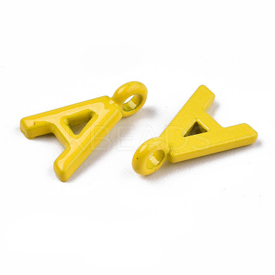 26 Pcs Spray Painted Alloy Alphabet Links Connectors PALLOY-T075-48-RS-1