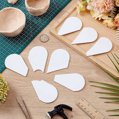 8Pcs 8 Styles Acrylic Clay Wedging Board DIY-FG0008-21-1