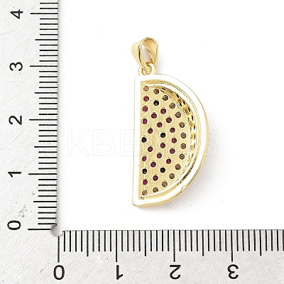 Brass Micro Pave Cubic Zirconia Pendants KK-B141-44G-01-1