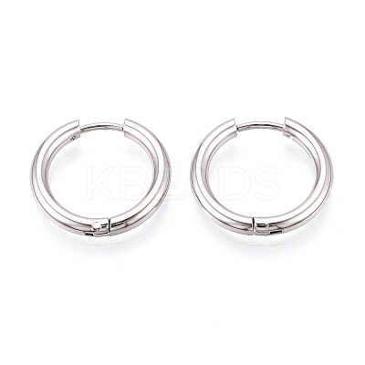 304 Stainless Steel Hoop Earrings EJEW-T048-24B-P-1
