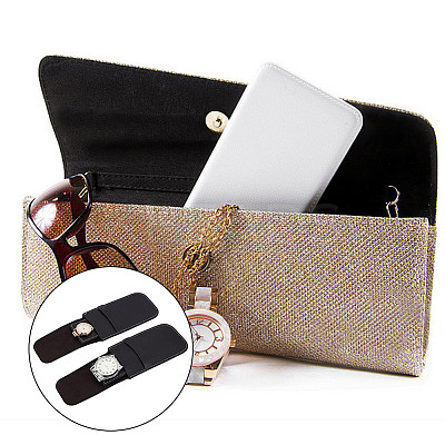 2Pcs Rectangle PU Imitation Leather Single Watch Storage Bag AJEW-GO0001-85D-1
