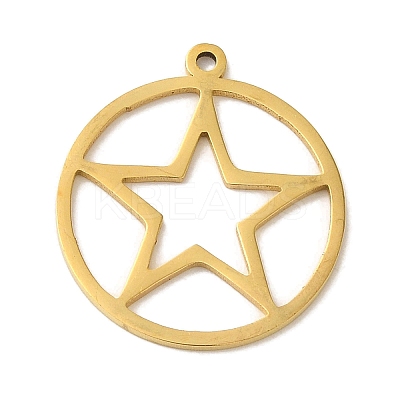 PVD Vacuum Plating 201 Stainless Steel Pendants STAS-E217-35G-1