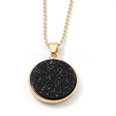 Alloy Rhinestone Pendant Necklaces NJEW-H306-A09-G-1