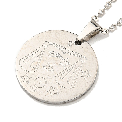 Non-Tarnish Constellation Pendant Necklaces NJEW-S422-04P-07-1
