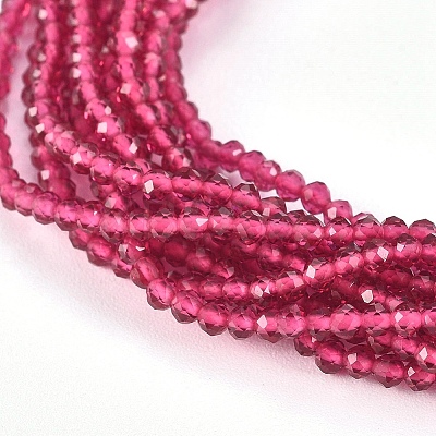 Faceted Glass Beaded Necklaces NJEW-D041-03-1