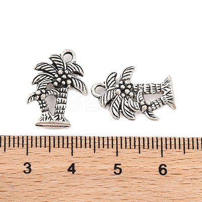 Coconut Tree Tibetan Style Alloy Pendants PALLOY-AD1515-AS-1
