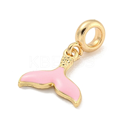 Rack Plating Alloy Enamel Fishtail European Dangle Charms FIND-B034-49G-01-1