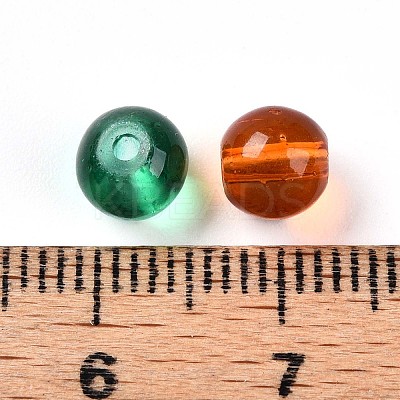Baking Paint Transparent Glass Beads X1-DGLA-Q022-6mm-M-1