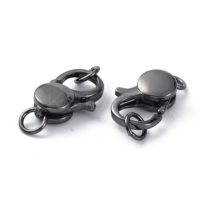 Brass Lobster Claw Clasps KK-B046-04EB-1