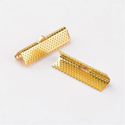 Iron Ribbon Crimp Ends E182Y-G-1