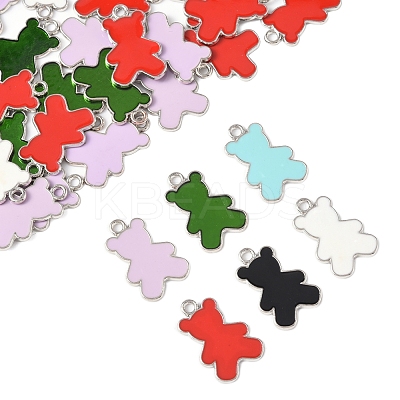 36Pcs Alloy Enamel Pendants ENAM-FS0002-88P-1