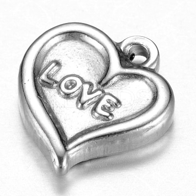 Non-Tarnish 201 Stainless Steel Charms STAS-G073-15P-1