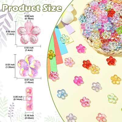 200Pcs Transaparent Acrylic Beads PACR-YW0001-47-1