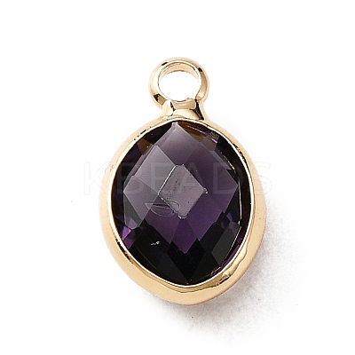 Faceted Glass Pendants LS-KK-WH0046-59G-02-1
