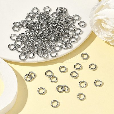 Tarnish Resistant 304 Stainless Steel Open Jump Rings X-STAS-E067-11-8mm-1