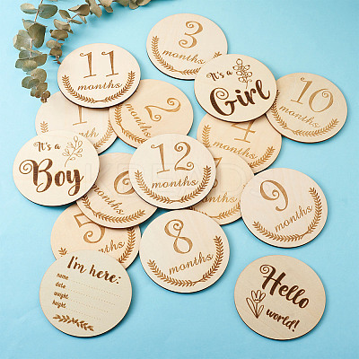 Basswood Milestone Cards WOOD-TA0001-41A-1