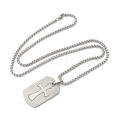 201 Stainless Steel Pendant Necklaces LS-NJEW-D307-02P-B-1