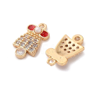 Brass Micro Pave Cubic Zirconia Pendants X1-KK-D420-01G-04-1