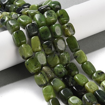 Natural Canadian Jade Beads Strands G-P497-01D-01-1