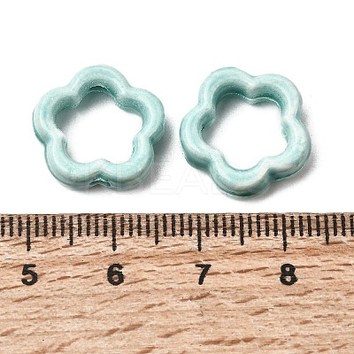 Flower Hollow Glazed Porcelain Bead Frame PORC-A034-09A-1