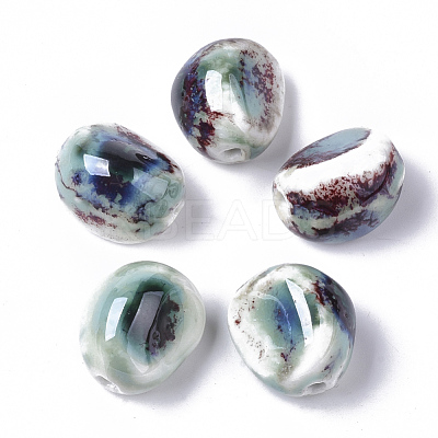Handmade Porcelain Beads PORC-N004-28L-1