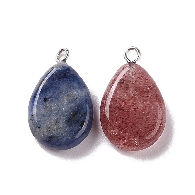 Natural & Synthetic Mixed Gemstone Pendants G-M395-06-1