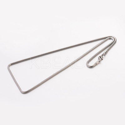 Tarnish Resistant 304 Stainless Steel Snake Chain Necklaces STAS-M174-005P-2.4-1