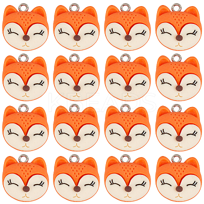 30Pcs Opaque Resin Pendants RESI-SC0003-35-1