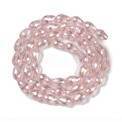 Transparent Electroplate Glass Beads Strands LS-EGLA-N013-T4mm-B18-1