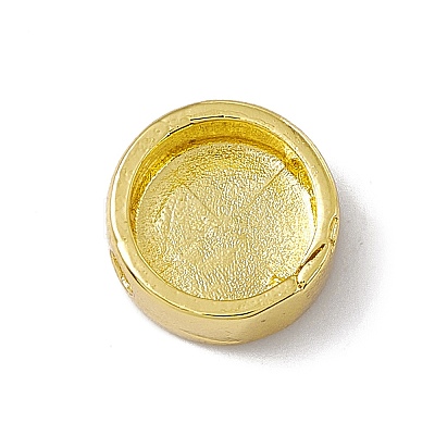Real 18K Gold Plated Brass Enamel Beads KK-A170-01G-02-1