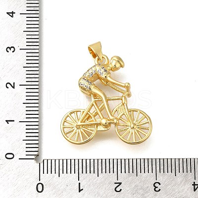 Rack Plating Brass with Cubic Zirconia Pendants KK-Z086-29G-02-1