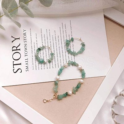 Natural Jade & Aquamarine & Green Aventurine & White Shell & Red Jasper & Rose Quartz & Tiger Eye & Amethyst & Agate & Obsidian Chips Beads G-PH0033-03-1