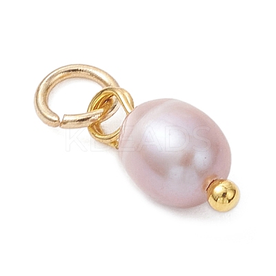 Natural Cultured Freshwater Pearl Rice Charms PALLOY-JF04841-1