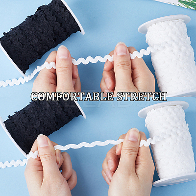 25M Nylon S Shaped Lace Ribbon OCOR-GF0003-60B-1