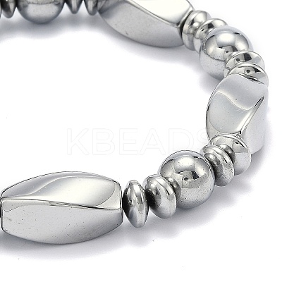 Non-magnetic Synthetic Hematite Stretchy Bracelets LS-BJEW-K001-03A-1
