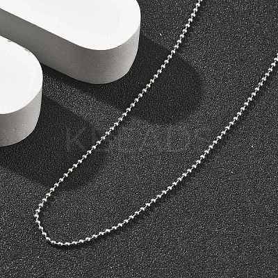Brass Faceted Ball Chains Necklaces for Women NJEW-D302-21P-1