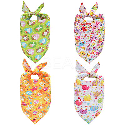 4Pcs 4 Styles Triangle Polyester Pet Handkerchi AJEW-CP0006-08A-03-1