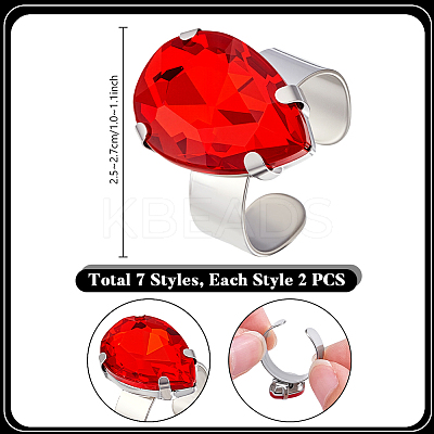 304 Stainless Steel Cuff Rings RJEW-PH01324-1