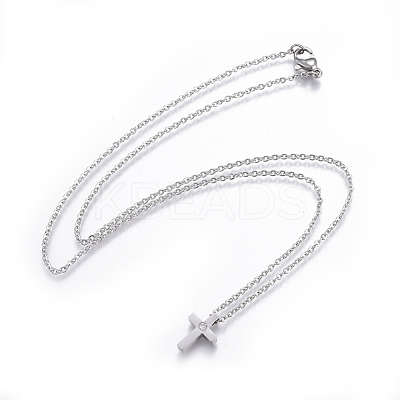 304 Stainless Steel Pendant Necklaces NJEW-E141-25-1