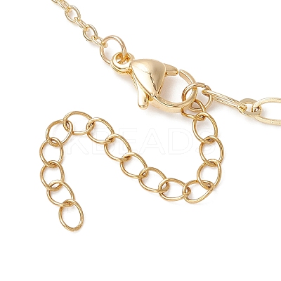 Brass Mixed Chain Slider Necklace Making AJEW-JB01563-01-1