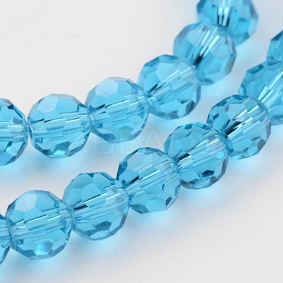 Transparent Glass Bead Strands X-GLAA-G013-8mm-49-1
